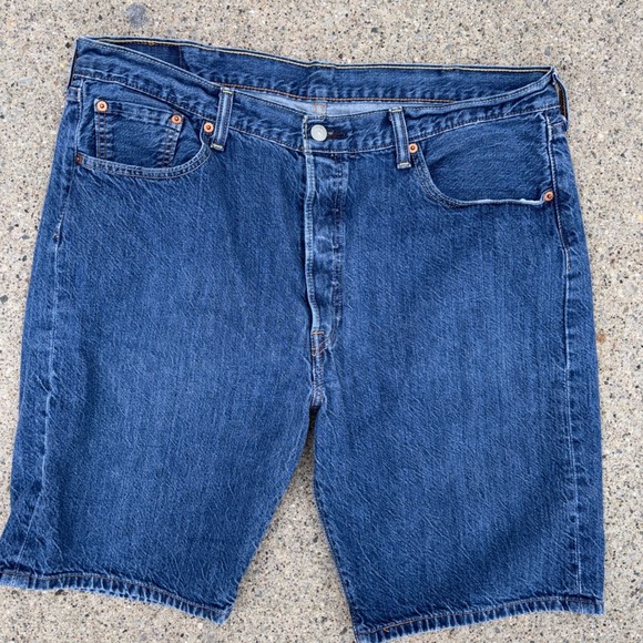 Levi Strauss 501 Blue Denim Jean Shorts Men's W 38 - Picture 3 of 5